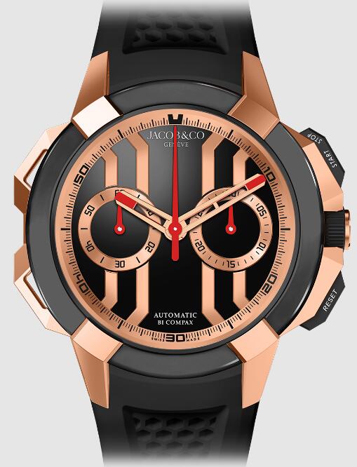 Review Jacob & Co EPIC X CHRONO TITANIUM 5N FLASH - BLACK CERAMIC BEZEL EC430.22.AC.AB.ABRUA Replica watch